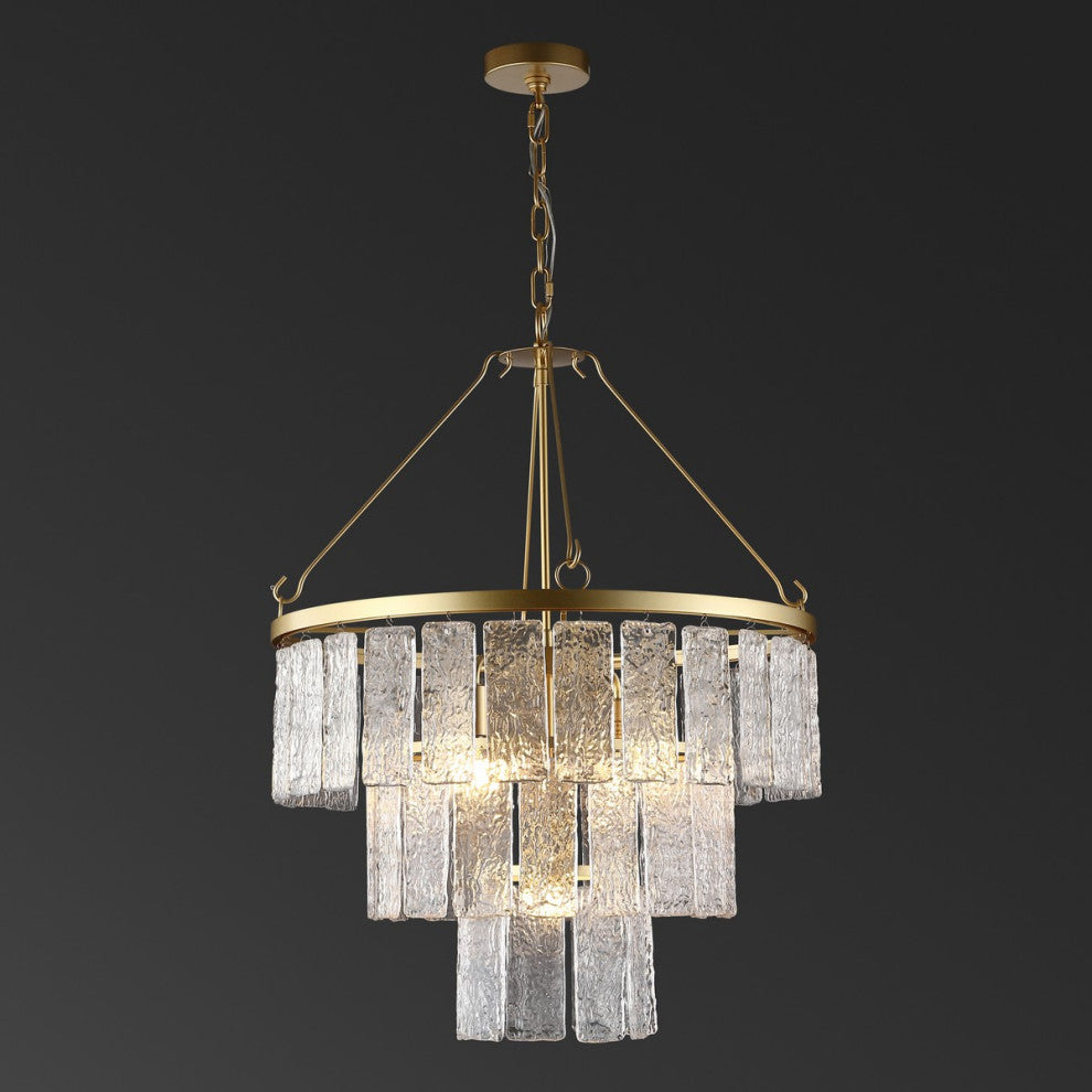 Safavieh Couture Marjory 3 Tier Chandelier Gold