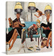 "Cowboy Asleep in Beauty Salon" Print on Canvas by Kurt Ard