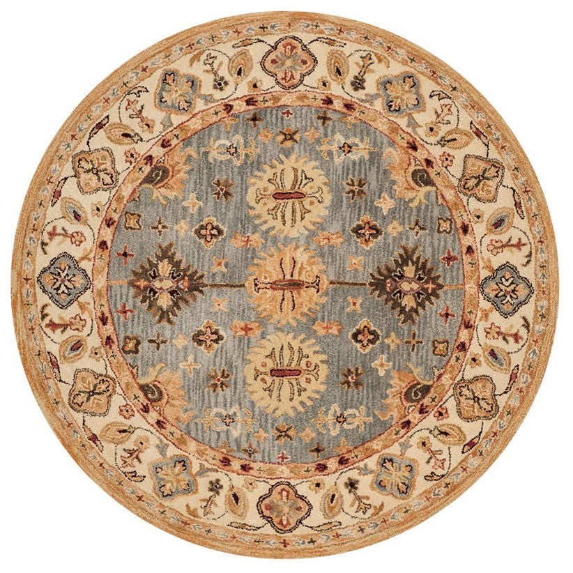 Safavieh Antiquity At847A Rug, Blue/Ivory, 3'0" X 5'0"