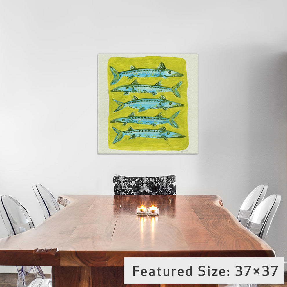 "Barracuda Yellow Artprint" by Cat Coquillette, 37x37x1.5