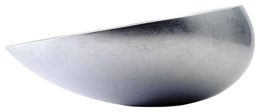 Vetro European Vessel Sink, Silver Leaf