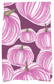 Pumpkins-A-Plenty Holiday Geometric Print Kitchen Towel, Purple