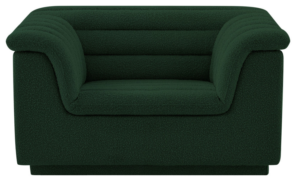 Cascade Upholstered Set, Green, Boucle Fabric, Chair