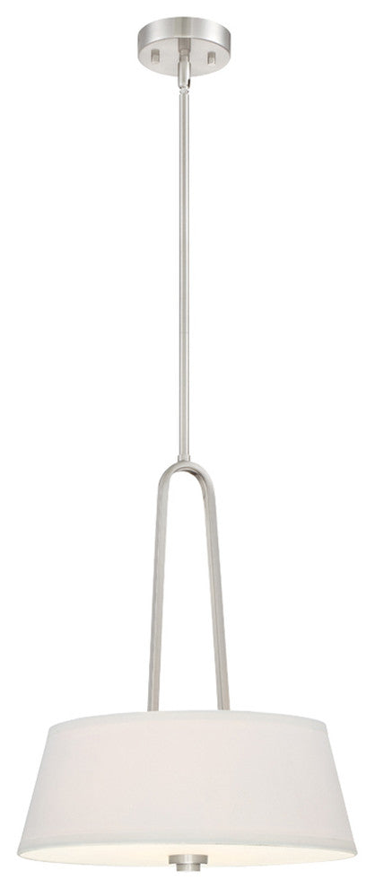 Studio 2-Light Inverted Pendant, Satin Platinum
