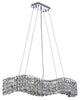 Elegant Contour Dining Room Light, Chrome Finish With Elegant Cut Crystal
