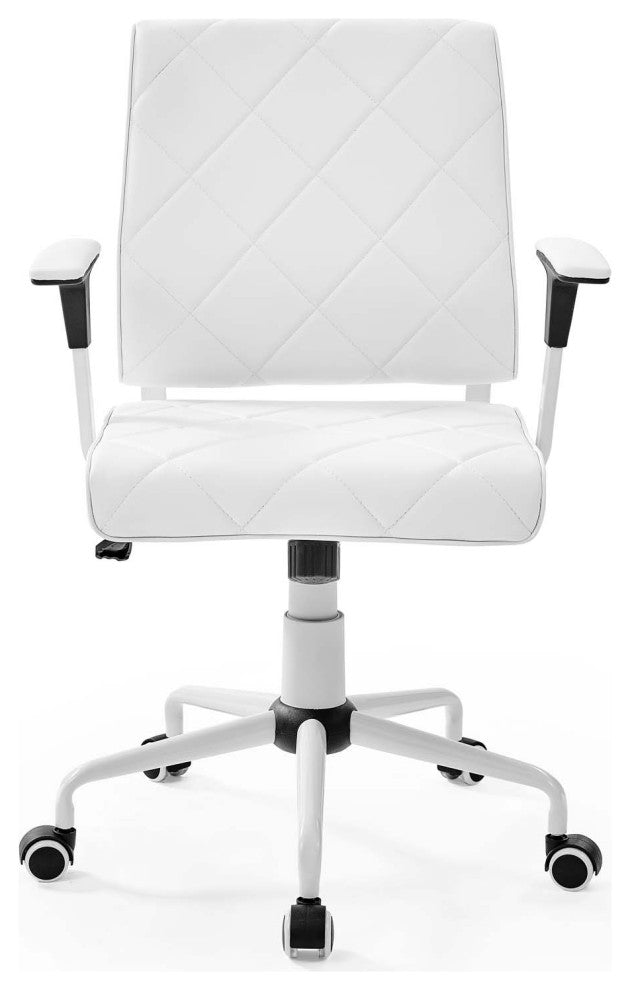 Modway Lattice Vinyl Office Chair, White