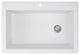 Radius 33" silQ Granite Single Bowl Kitchen Sink with 1 Hole in White
