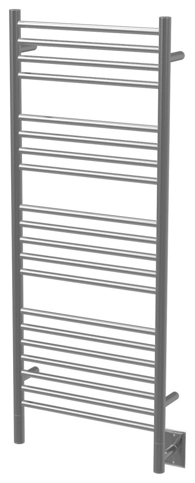 Jeeves Model D-Straight 20-Bar Hardwired Electric Towel Warmer, Brushed