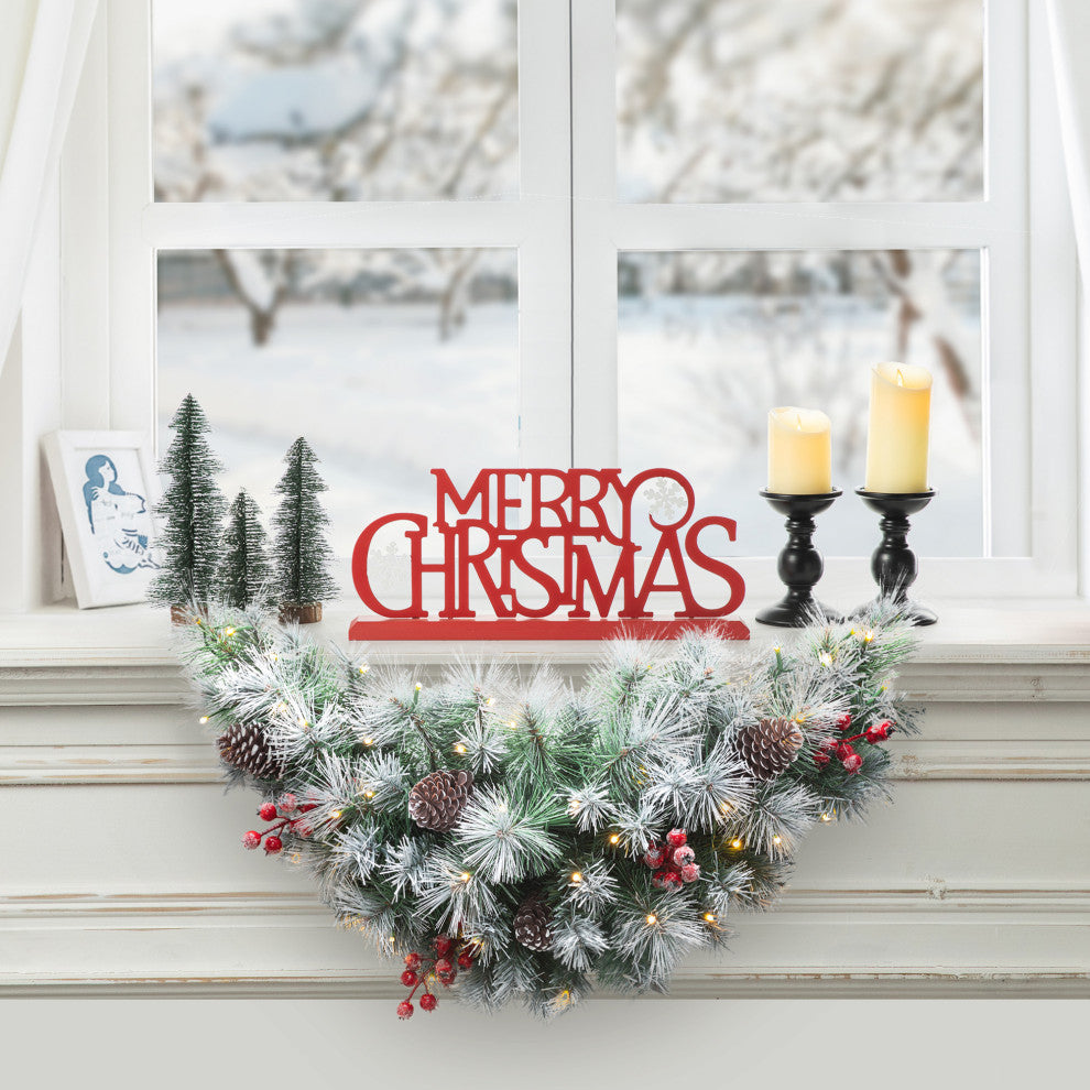 3' Pre-Lit Artificial Christmas Swag