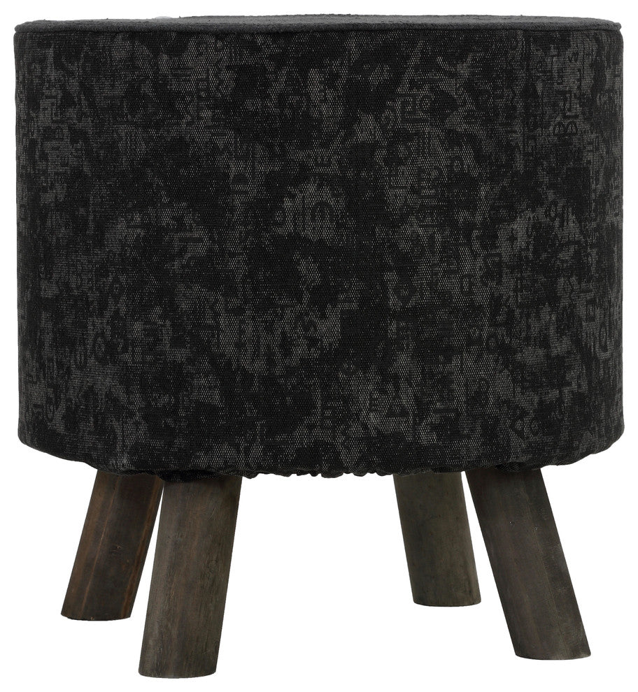 Cortesi Home Oakdale Accent Chair With Removable Cotton Cover, Dark Grey