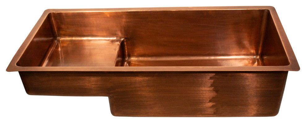 X Studio Dearborn Copper STEPPE Undermount Kitchen Sink, Smooth Copper