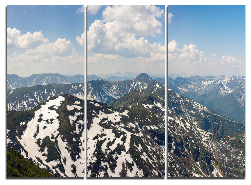 "Green Mountains in Spring Panorama" Metal Wall Art, 3 Panels, 36"x28"