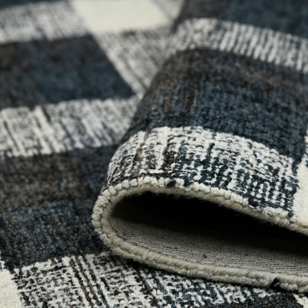 Tartan Cartwell Area Rug, Black, 8' x 10', Plaid