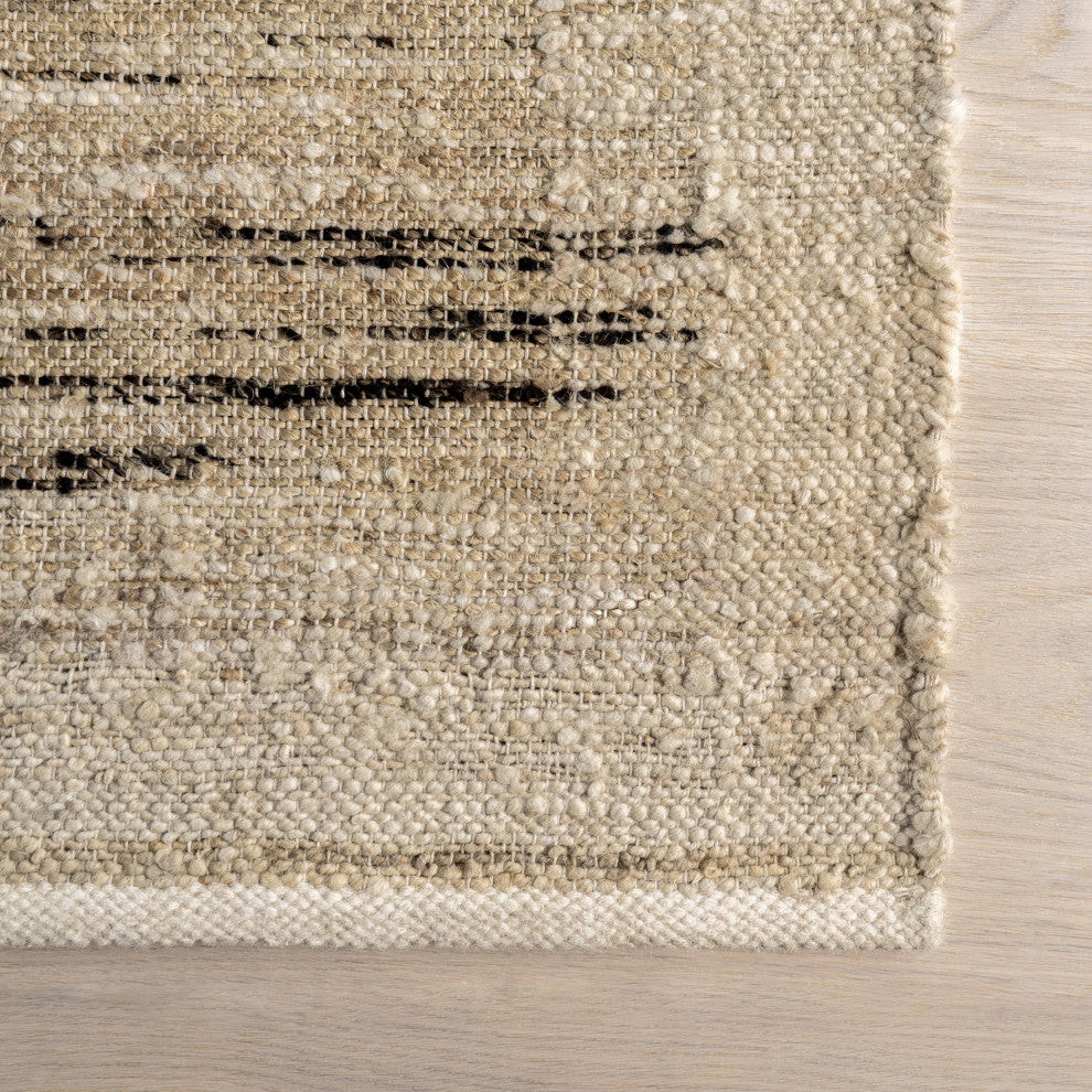 Evergreen Marled Jute Blend Area Rug, Beige 10' x 14'