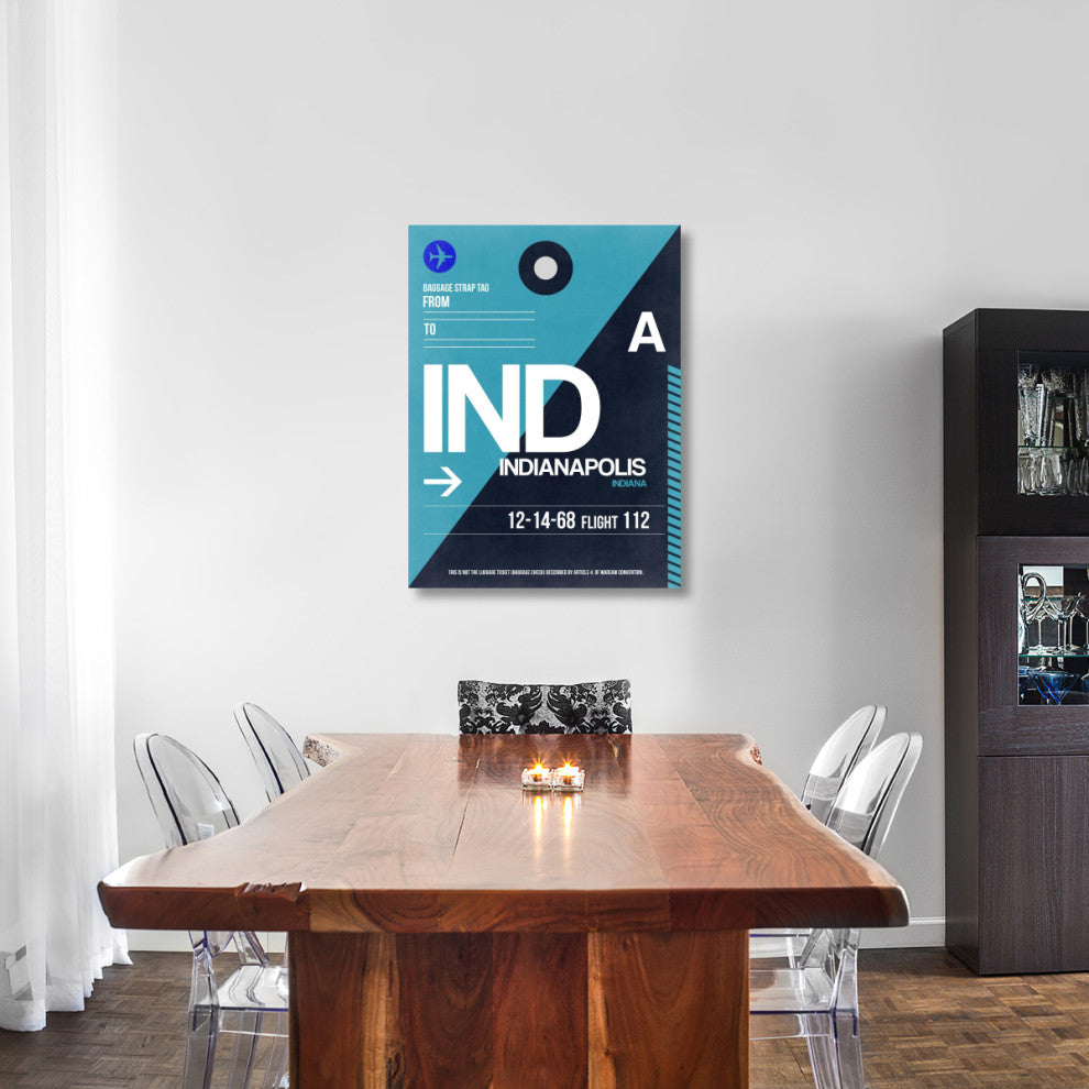 "IND Indianapolis Luggage Tag 2" Fine Art Print