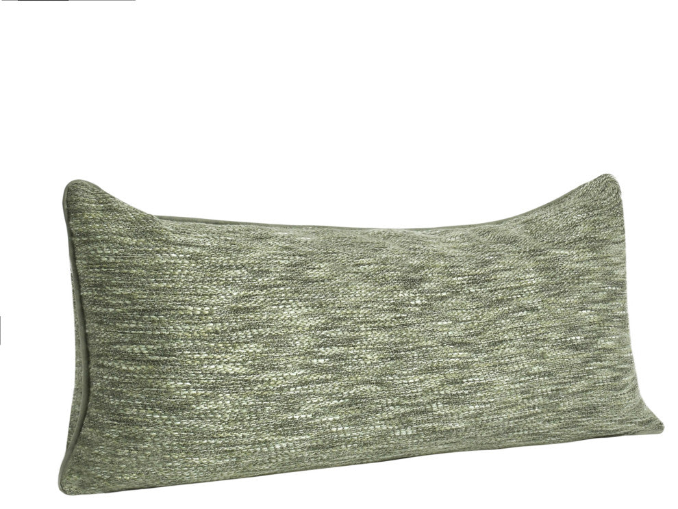 Sharma Cotton Blend Throw Pillow by Kosas Home, Cedar Green, 14x26