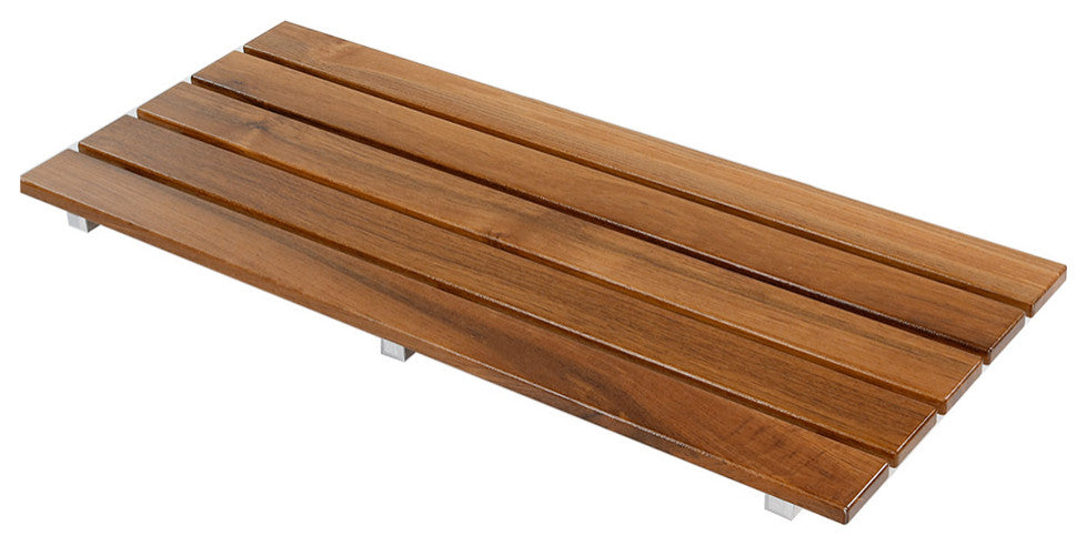 36" ADA Compliant Teak Wood Folding Shower Bench Seat, Wall Mounted