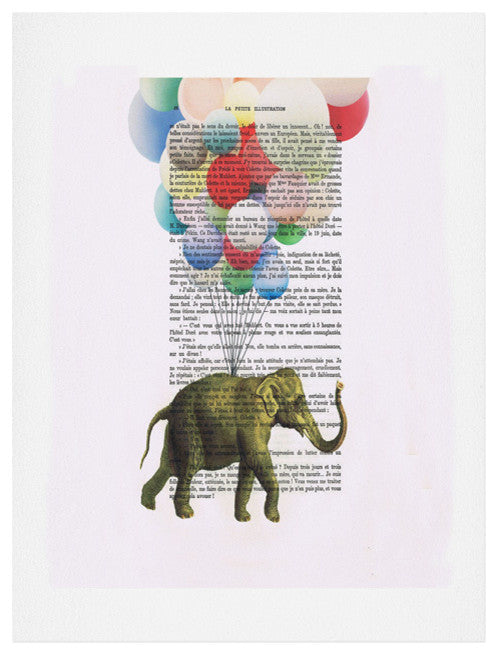 Deny Designs Coco De Paris Flying Elephant Art Print