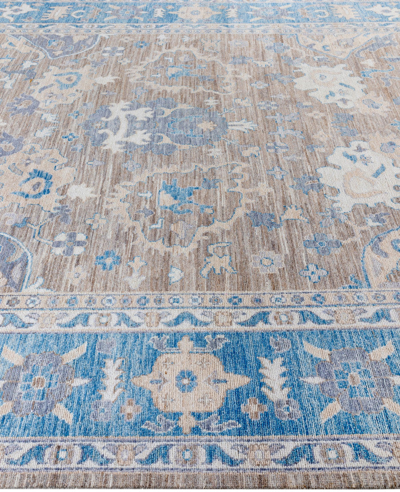 Oushak One-of-a-Kind Hand-Knotted Area Rug Brown, 8'9" x 12'2"