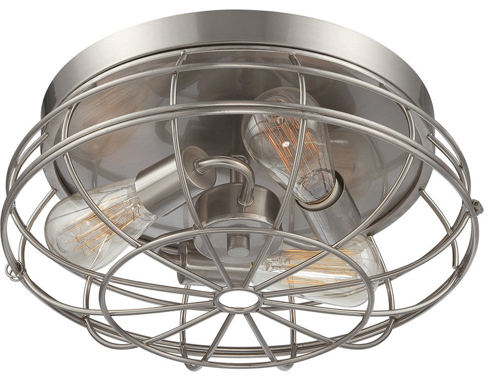 Flush Mount, Satin Nickel, 15"