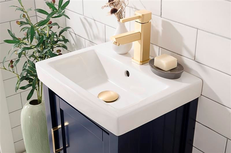 Legion Furniture Colby Single-Sink Vanity, Blue, 18"