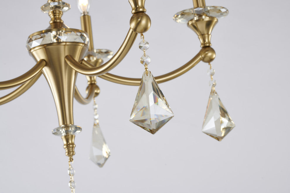 Bethel International LA44C23BR 5-Light Chandelier, Chrome