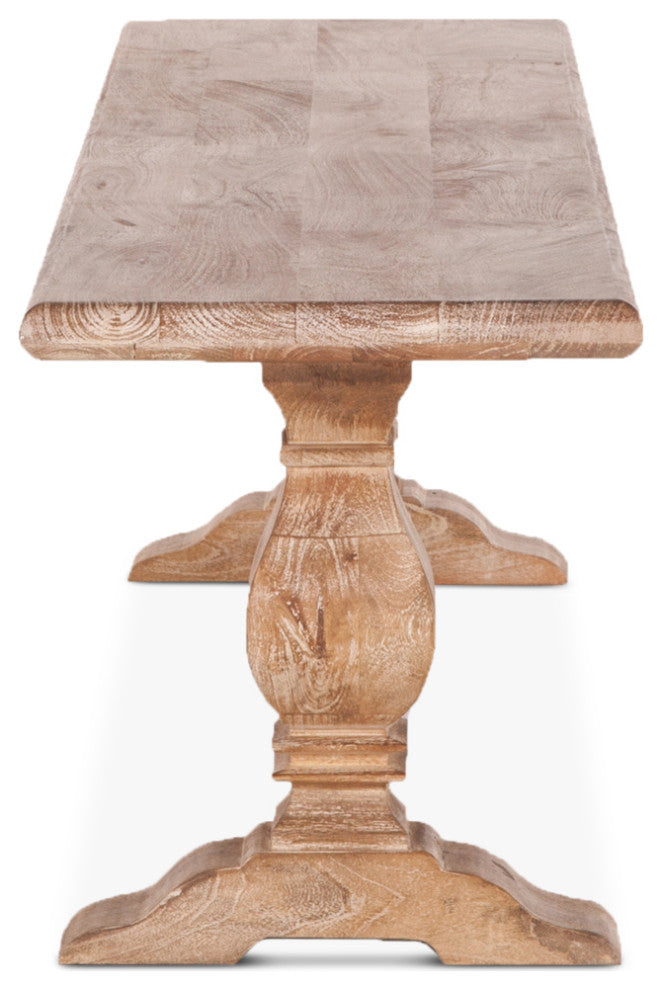 Pengrove 72-Inch Mango Wood Dining Bench in Antique Oak Finish