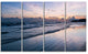 "Blue Sunset Sea Waves Thailand" Oversized Beach Wall Art, 4 Panels, 48"x28"