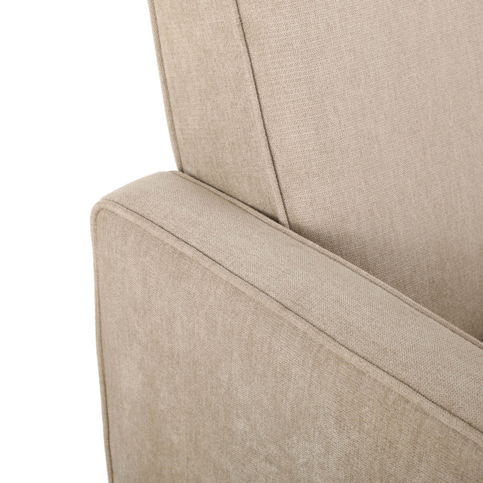 GDF Studio Lindqvist Beige Fabric Slim Recliner Chair