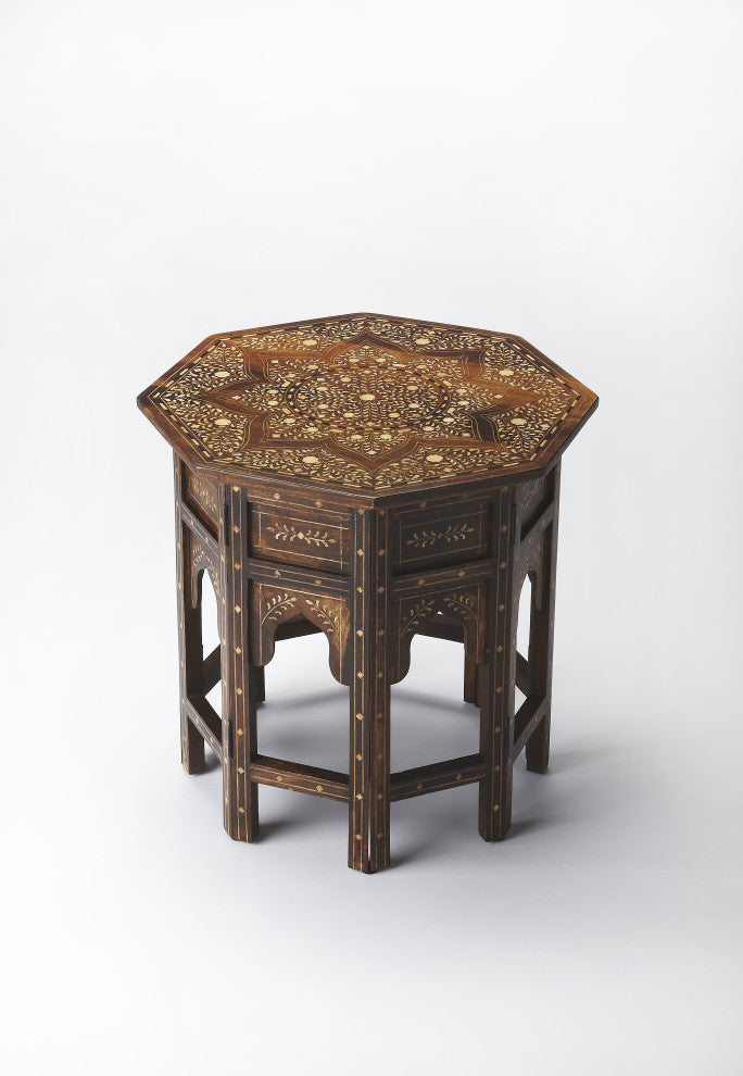 Butler Rashmi Wood and Bone Inlay Accent Table