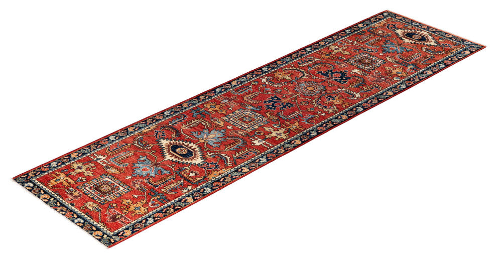 Serapi One-of-a-Kind Hand-Knotted Area Rug Red, 2'7" x 9'6"