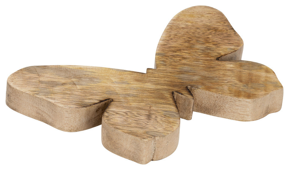 Wood, 9" Butterfly Deco, Brown
