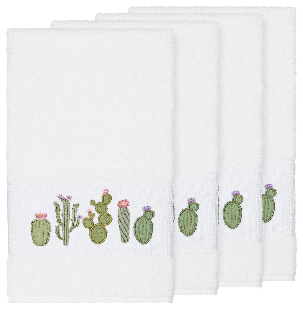 Mila 4 Piece Embellished Bath Towel Set