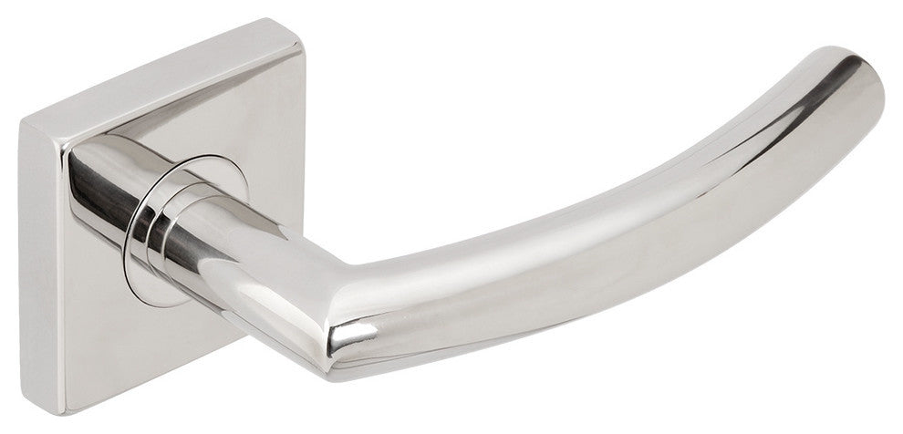 Oslo Lever, Tubular Passage, Backset, Polished Stainless Steel, 2-3/8" Backset