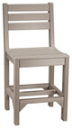 Set of 4 Poly Island Dining Chairs, Weatherwood, Counter Height