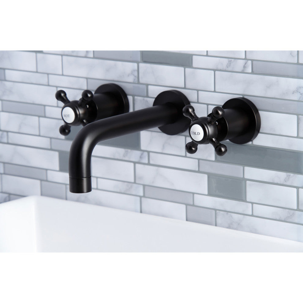 KS8125BX 2-Handle 8" Wall Mount Bathroom Faucet, Oil Rubbed Bronze