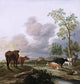 Anthonie Van Borssum Landscape with Cows and Sheep - 20" x 20" Premium Canvas Pr