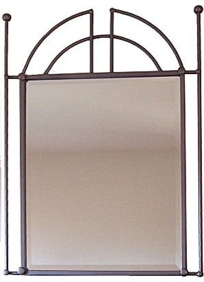 Pioneer Beveled Silver Wrought Iron Mirror