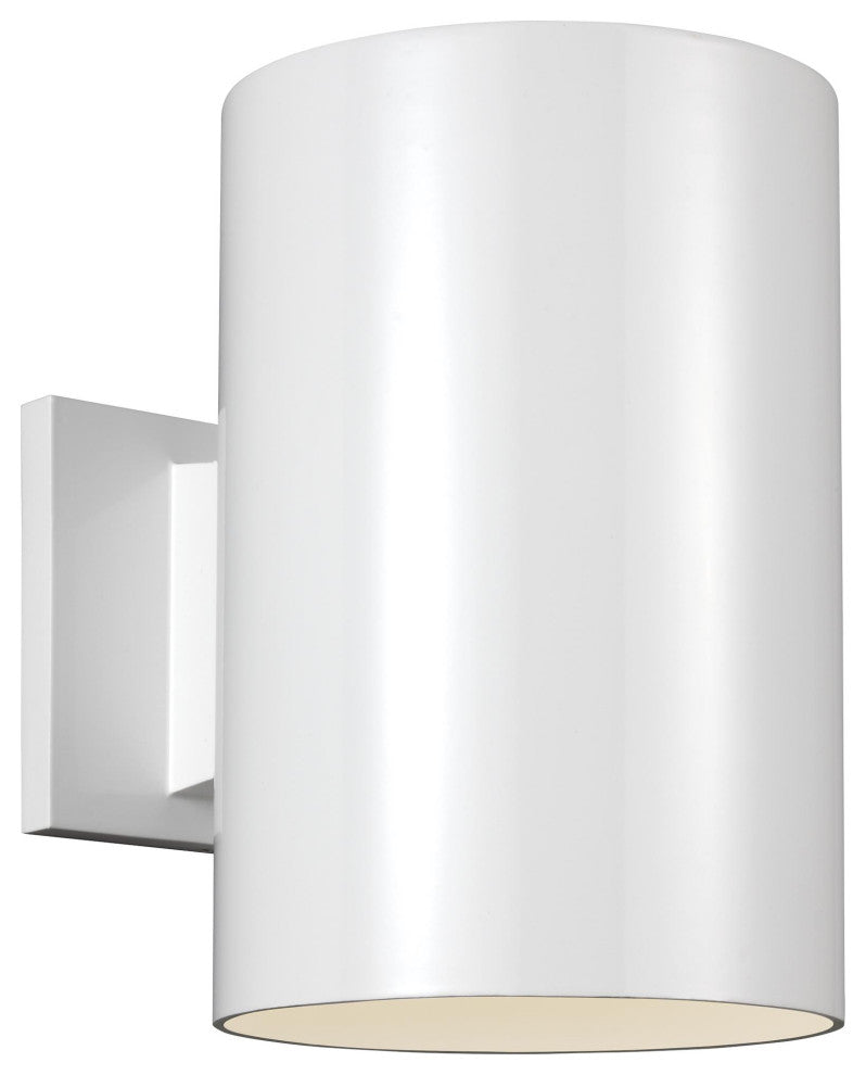 Large 1-Light Outdoor Wall Lantern, White