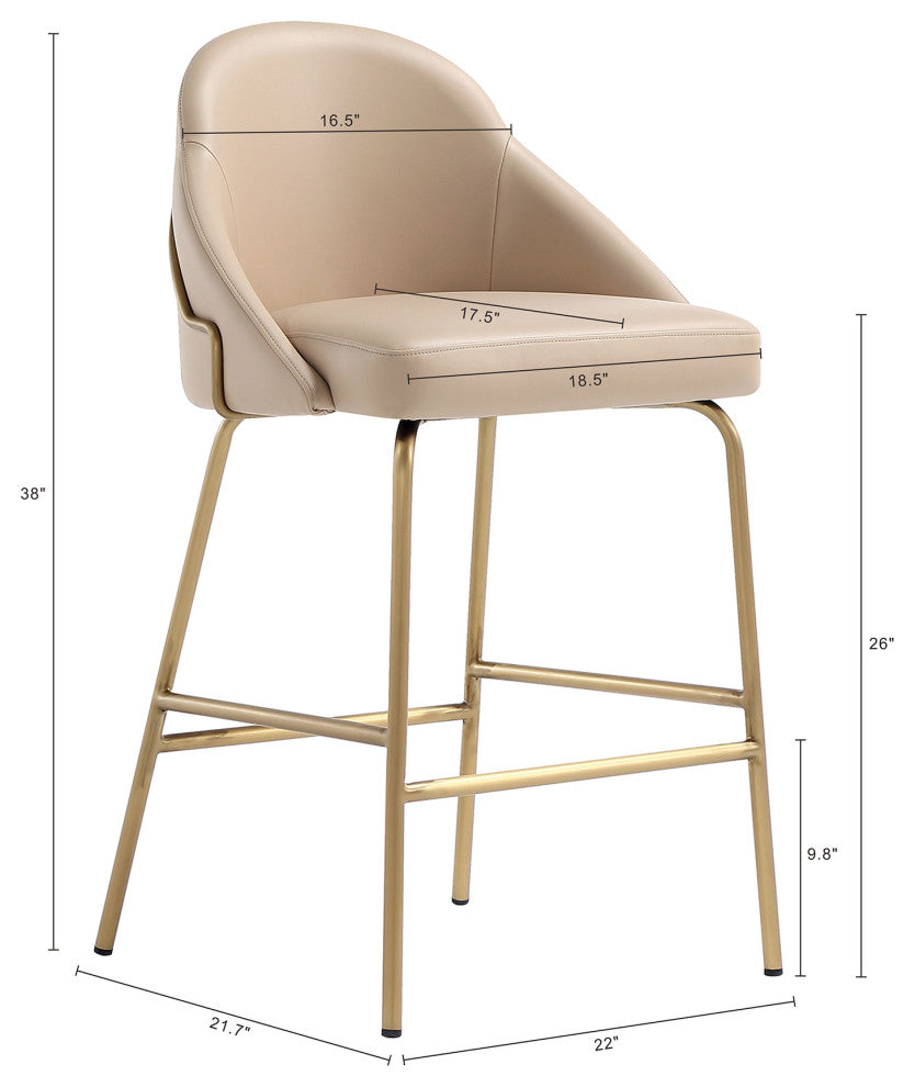 Manhattan Comfort Gracie Counter Stool, Set of 2