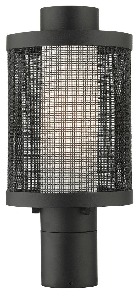 Livex Nottingham 1 Light Textured Black Medium Outdoor Post Top Lantern