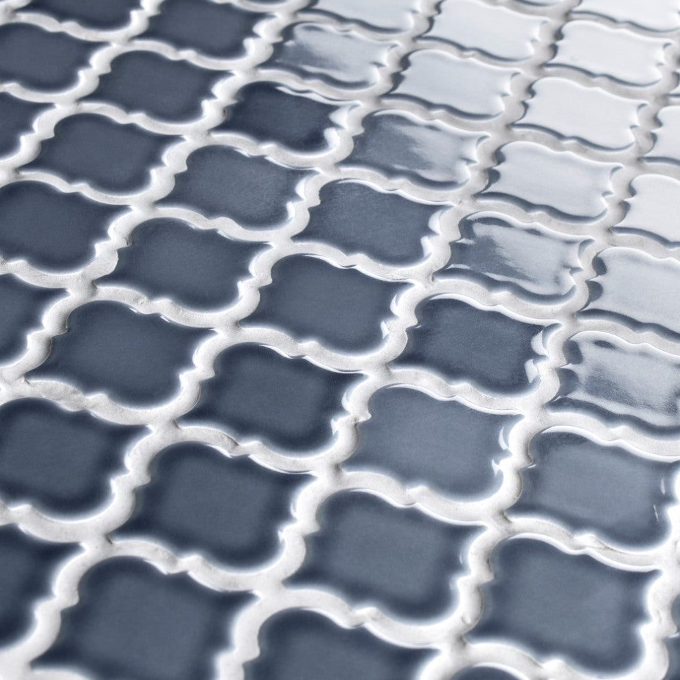 Hudson Tangier Mosaic Floor and Wall Tile, Imperial Grey