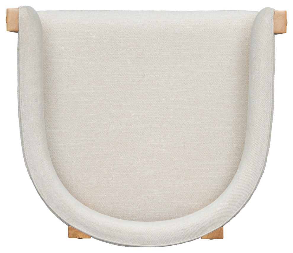 Heise Modern Open Back Dining Armchair With Cushion, Set of 2, Beige/Natural