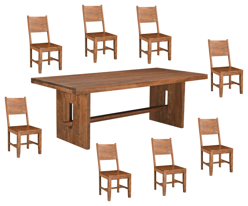 Emma 9-piece Solid Wood Dining Set