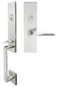 Stratus Lever, Mortise Entry Handleset, Left Hand, Satin Stainless Steel