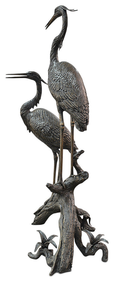 Herons on Branch Bronze