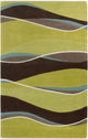Eternity 1084 Lime, Mocha Landscapes Rug, 2'3"x7'6" Runner