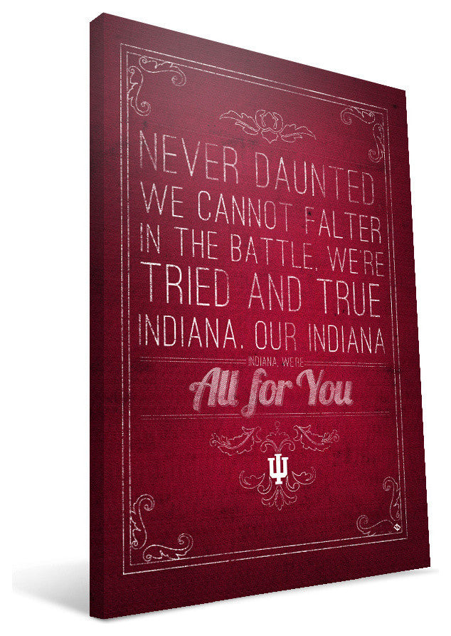 IND Hoosiers Song Canvas Print, 16"x24"