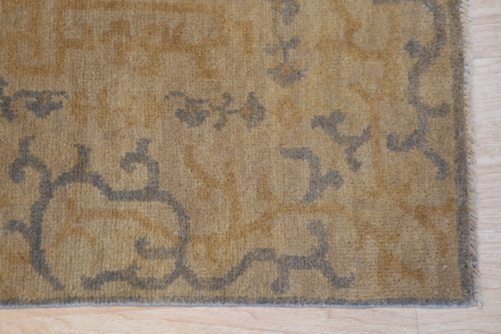 Gold Transitional All Over Ningxia Area Rug