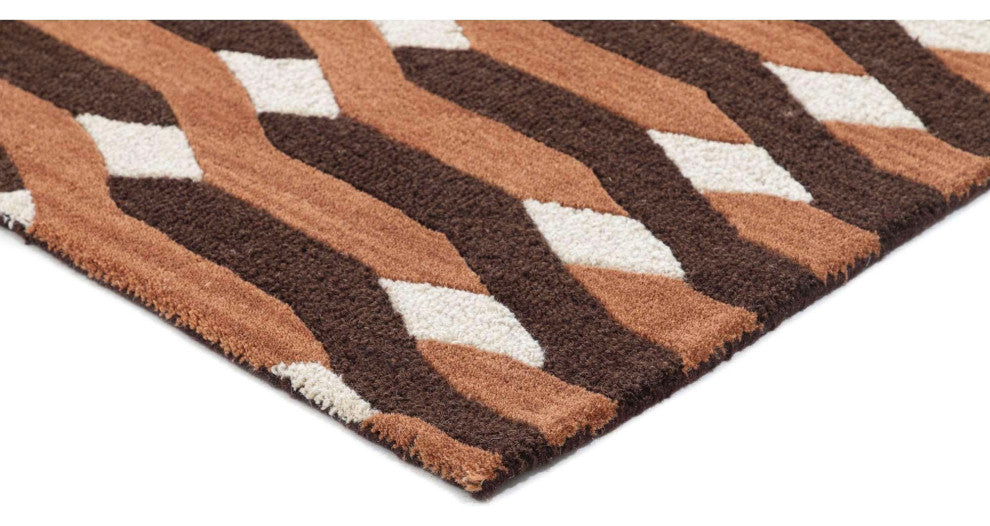 Retro Allure Area Rug, Rust, 5'x8'